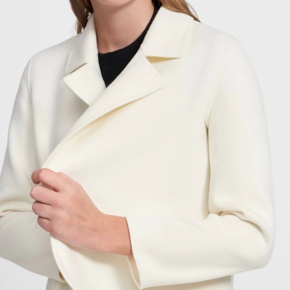 NWT Theory Clairene New Divide Ivory Wool Cashmere Jacket Coat, Large - Picture 3 of 8